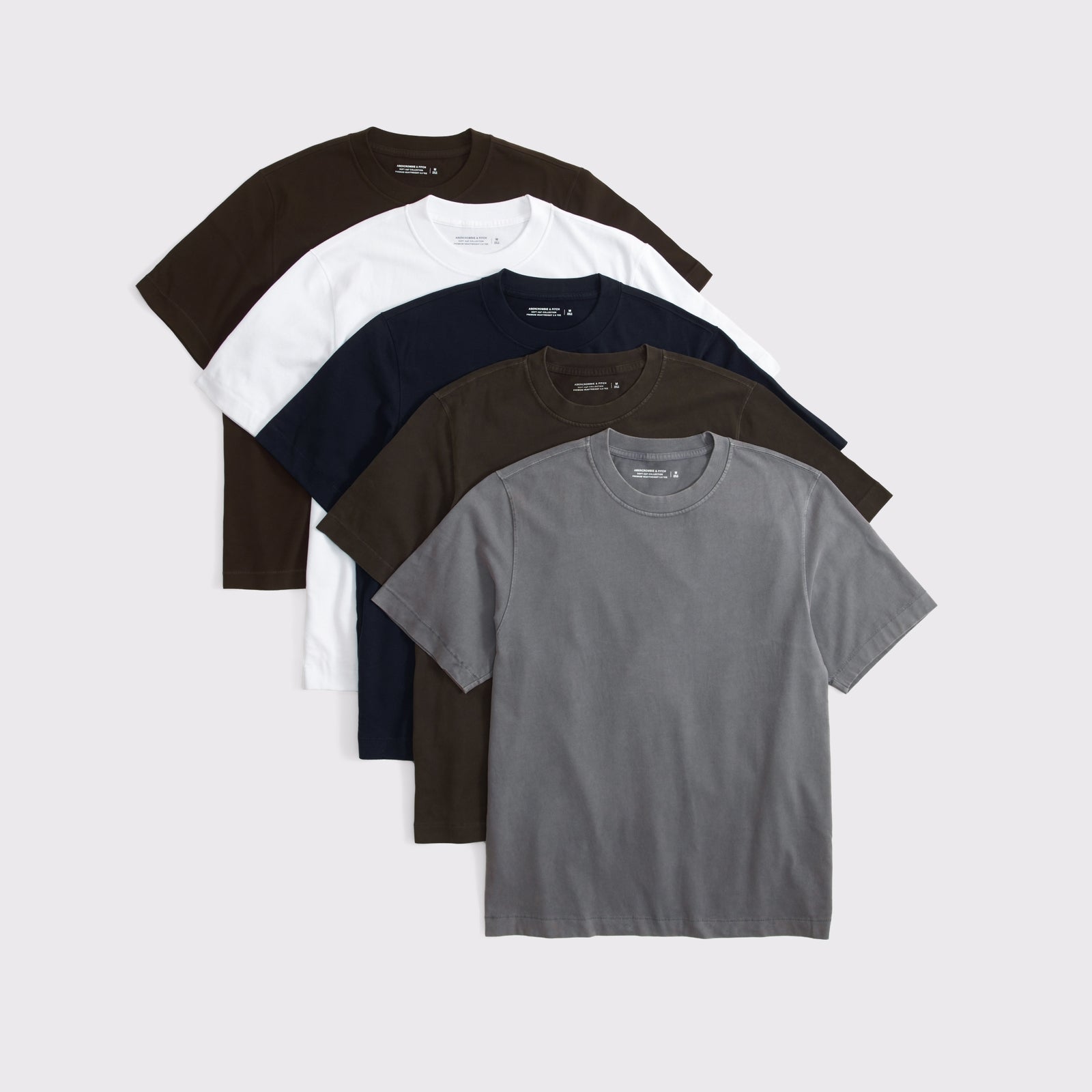 Abercrombie 5-Pack Premium Heavyweight 2.0 Tees