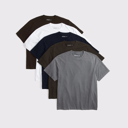 Abercrombie 5-Pack Premium Heavyweight 2.0 Tees