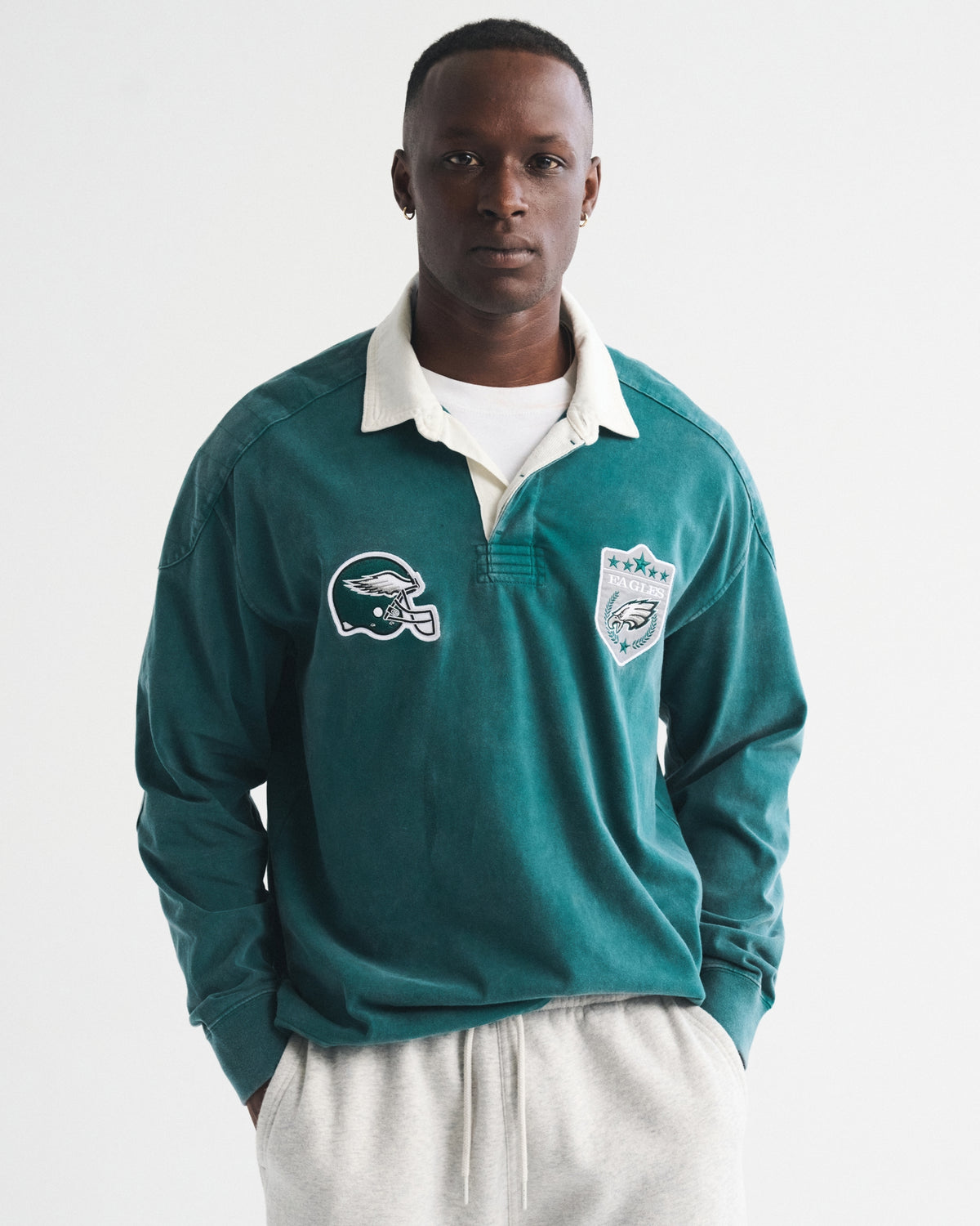Abercrombie Seattle Seahawks Premium Heavyweight Rugby Polo