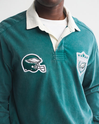 Abercrombie Seattle Seahawks Premium Heavyweight Rugby Polo