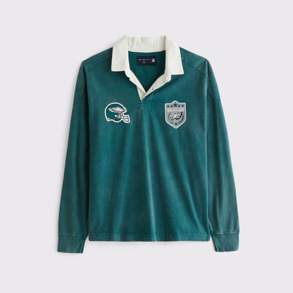 Abercrombie Seattle Seahawks Premium Heavyweight Rugby Polo