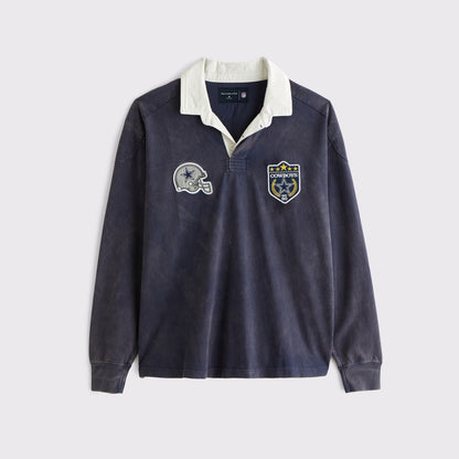 Abercrombie Seattle Seahawks Premium Heavyweight Rugby Polo