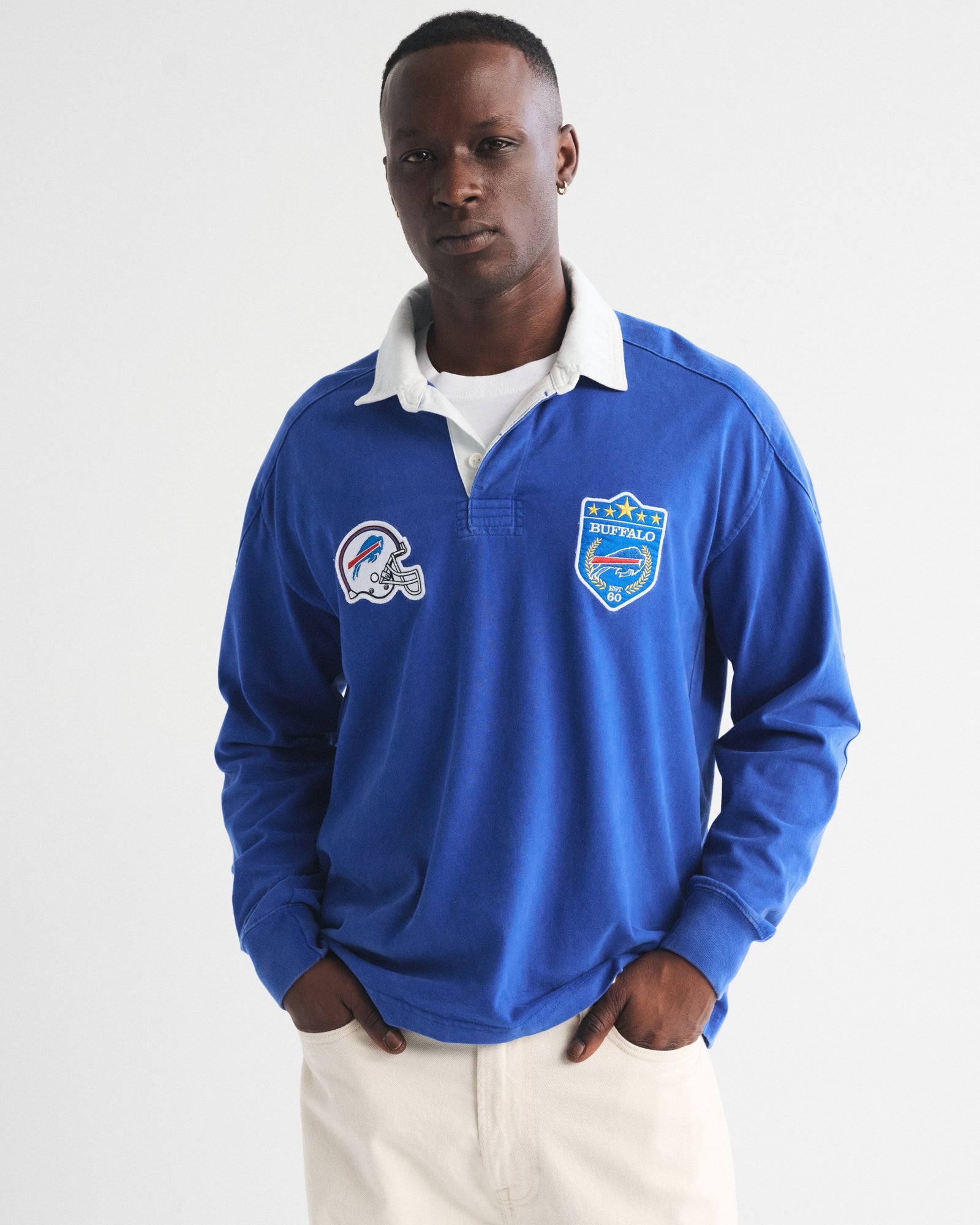 Abercrombie Seattle Seahawks Premium Heavyweight Rugby Polo