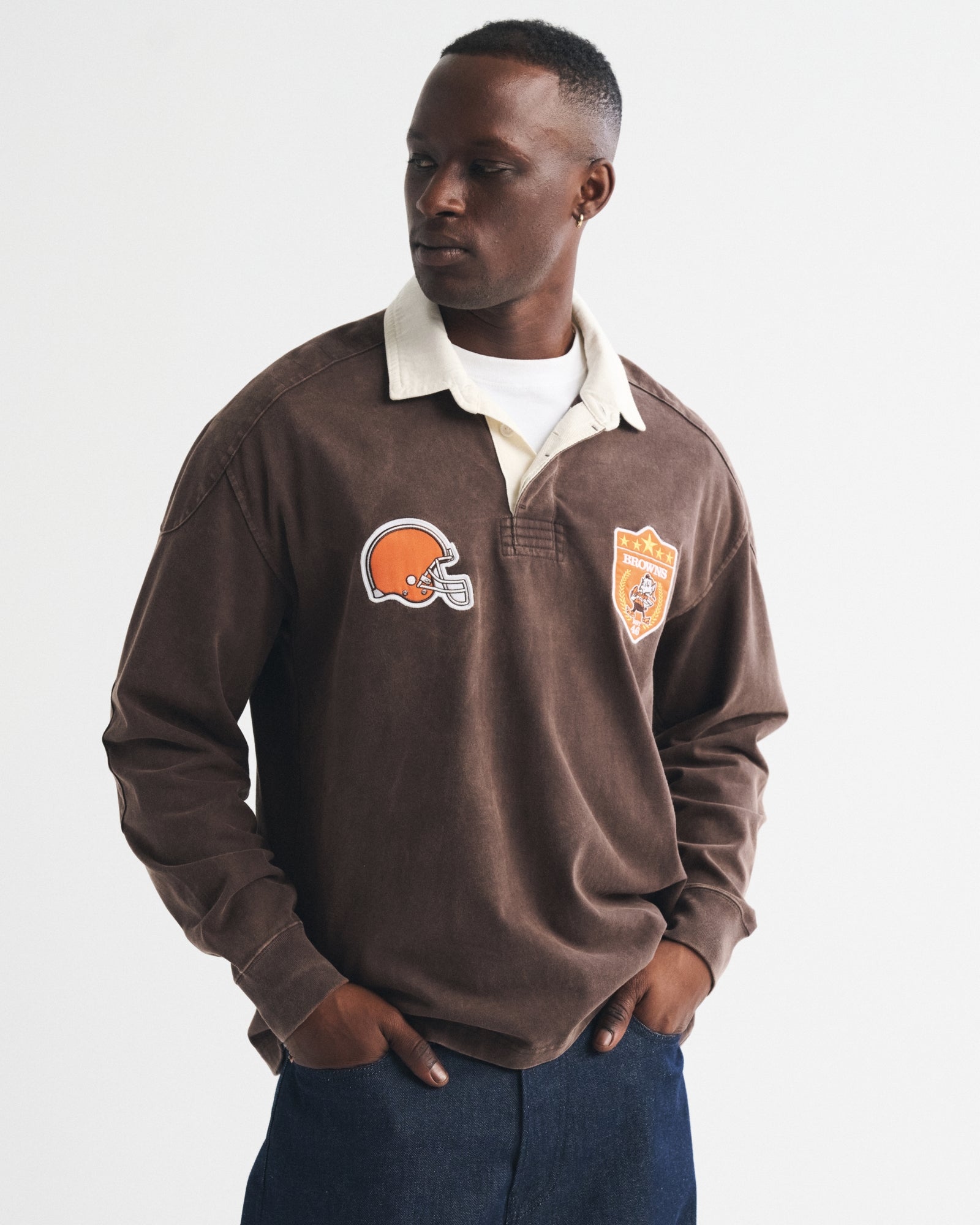 Abercrombie Seattle Seahawks Premium Heavyweight Rugby Polo