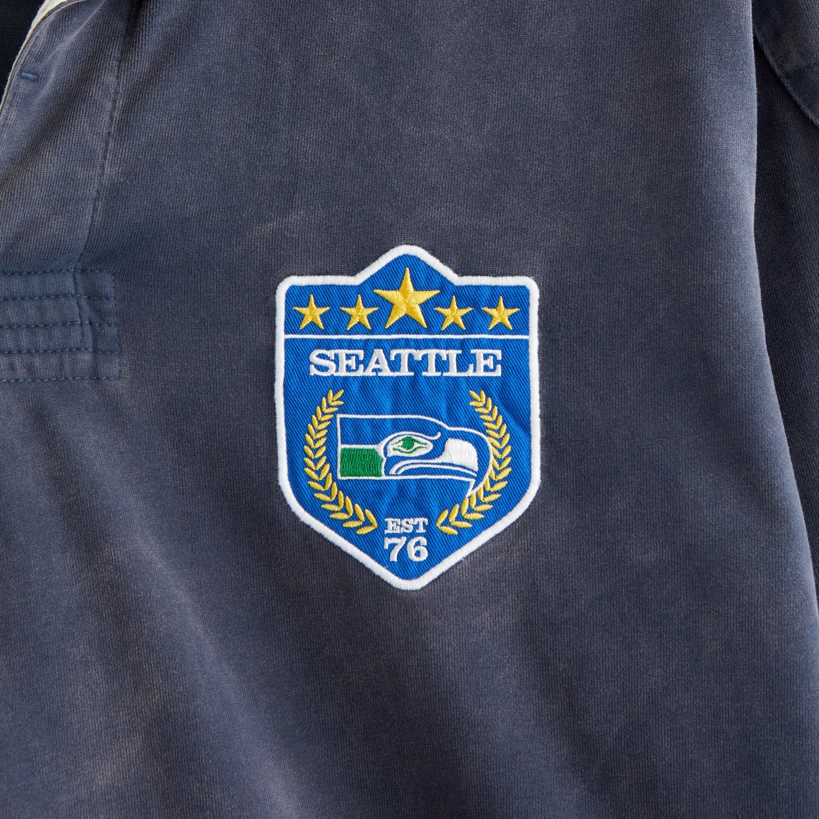 Abercrombie Seattle Seahawks Premium Heavyweight Rugby Polo