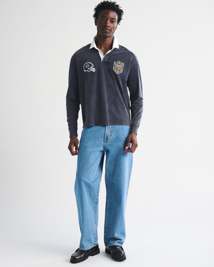 Abercrombie Seattle Seahawks Premium Heavyweight Rugby Polo