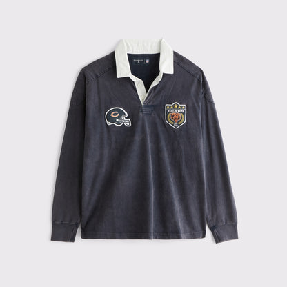 Abercrombie Seattle Seahawks Premium Heavyweight Rugby Polo