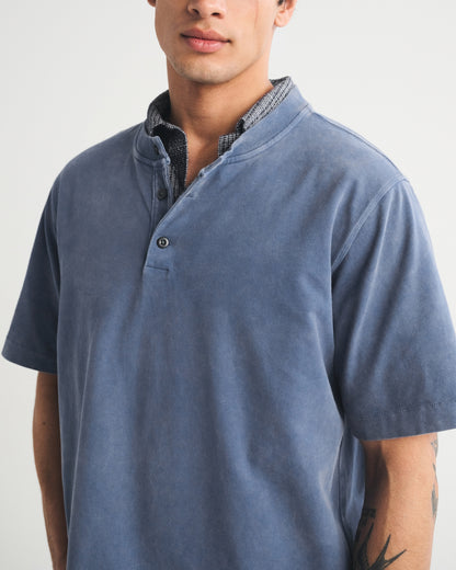Abercrombie Short-Sleeve Premium Heavyweight 2.0 Henley