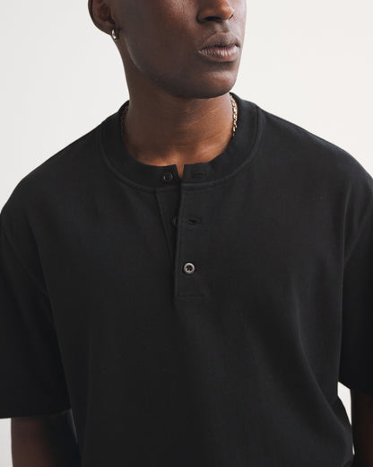 Abercrombie Short-Sleeve Premium Heavyweight 2.0 Henley