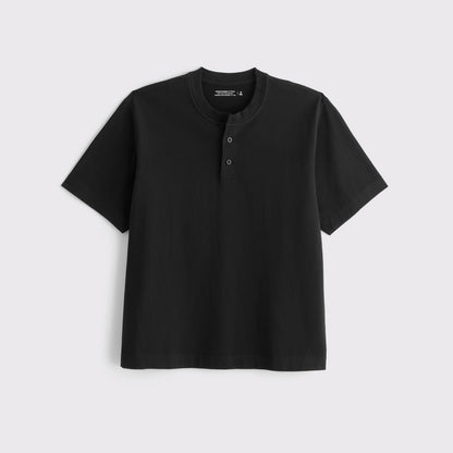 Abercrombie Short-Sleeve Premium Heavyweight 2.0 Henley
