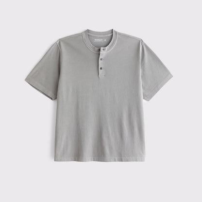 Abercrombie Short-Sleeve Premium Heavyweight 2.0 Henley
