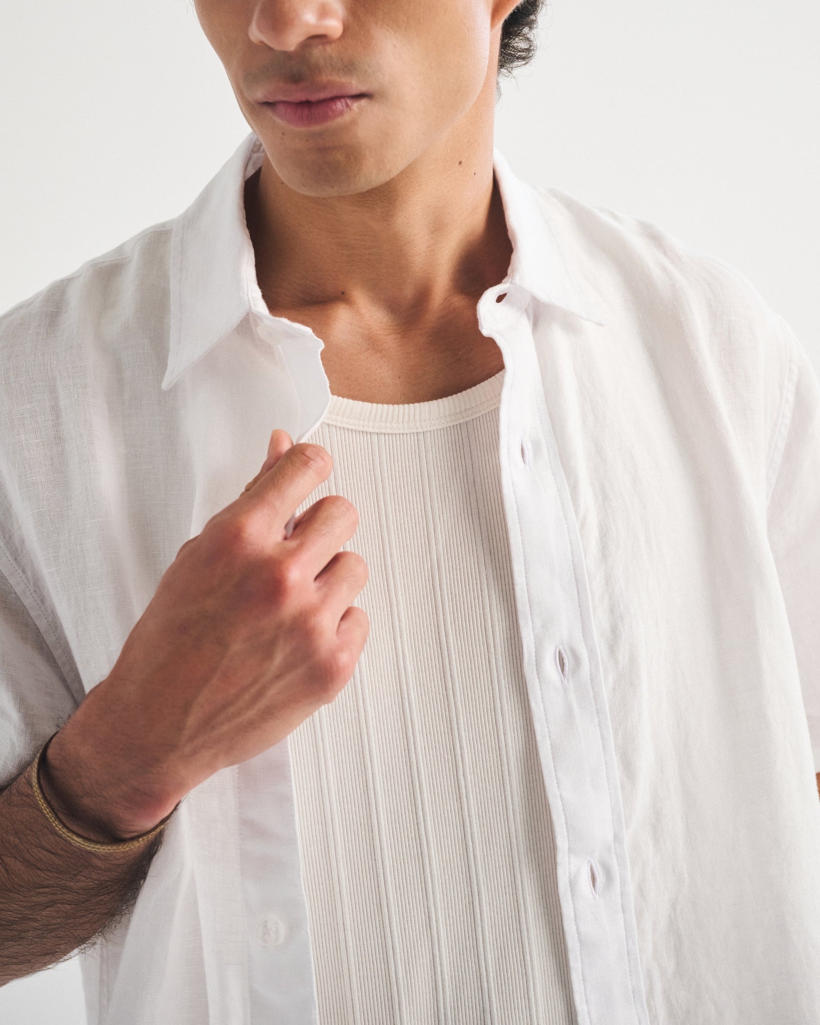 Abercrombie 100% Linen Short-Sleeve Button-Up Shirt