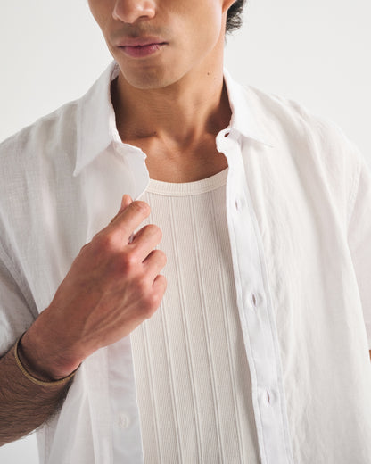 Abercrombie 100% Linen Short-Sleeve Button-Up Shirt
