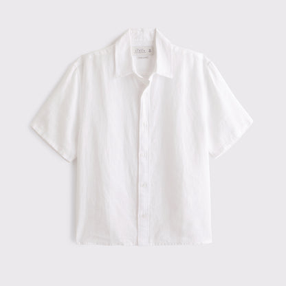 Abercrombie 100% Linen Short-Sleeve Button-Up Shirt
