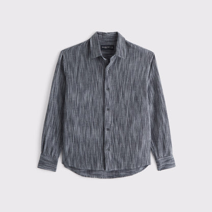Abercrombie 100% Cotton Slub Button-Up Shirt