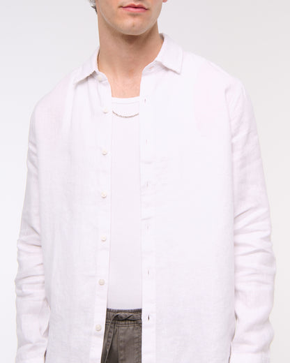 Abercrombie the A&F Collins Linen-Blend Shirt