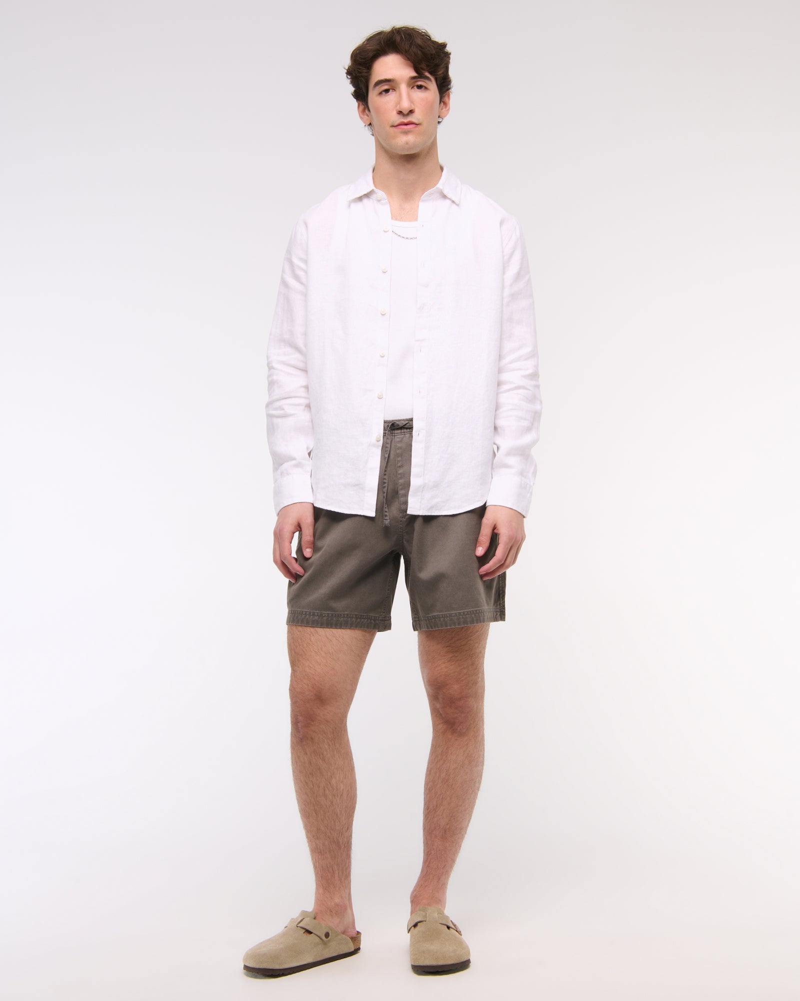 Abercrombie the A&F Collins Linen-Blend Shirt