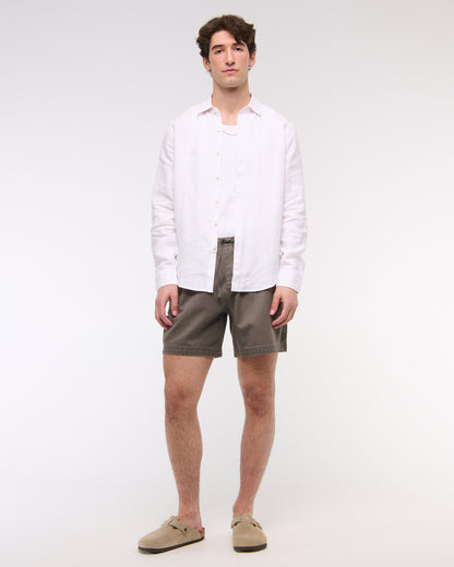Abercrombie the A&F Collins Linen-Blend Shirt