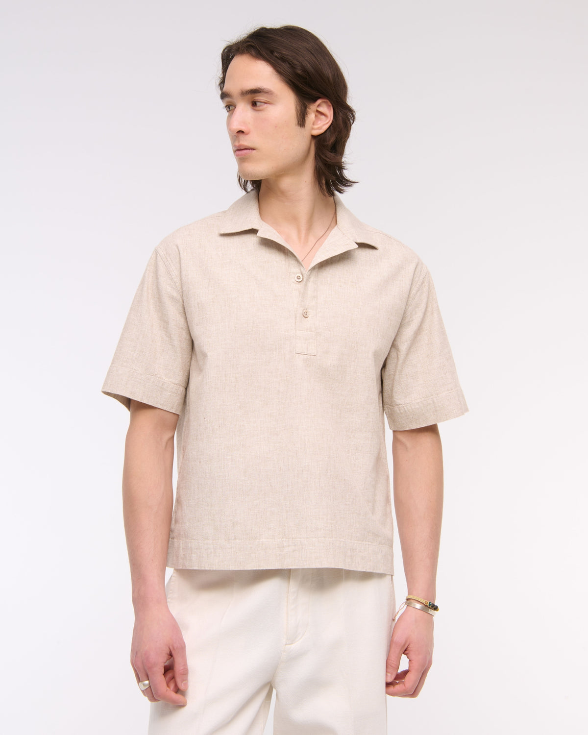 Abercrombie Summer Linen-Blend Popover