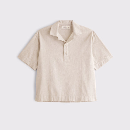 Abercrombie Summer Linen-Blend Popover