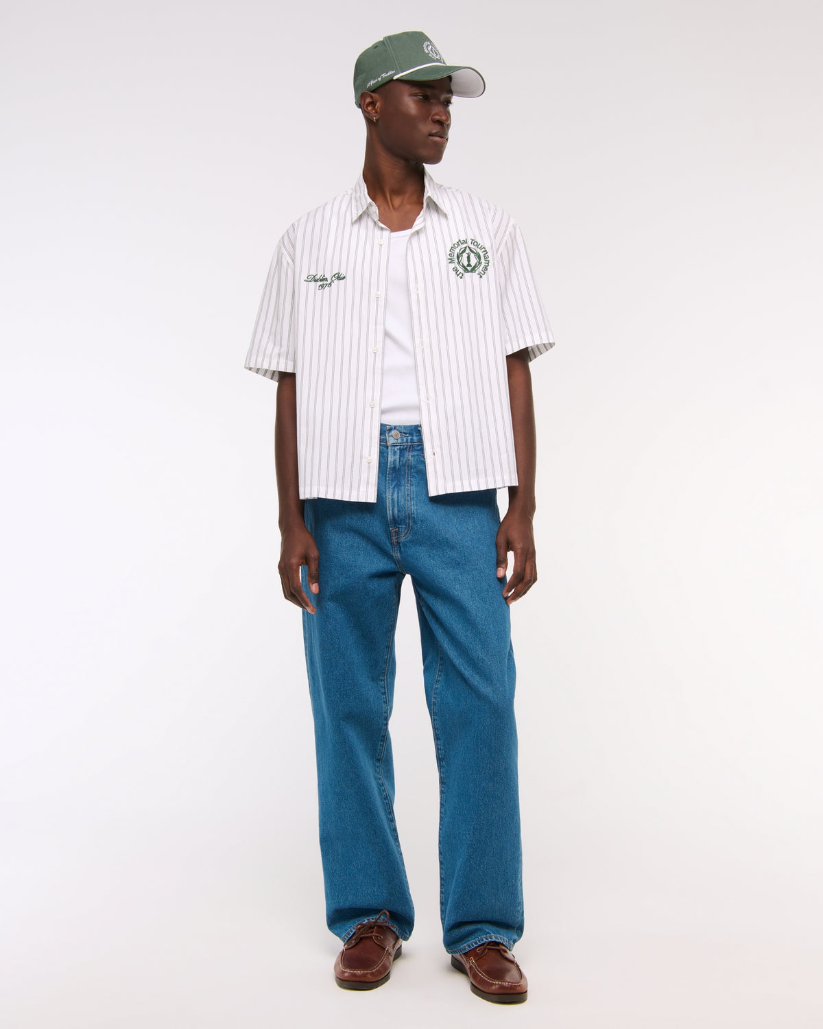 Abercrombie Short-Sleeve Memorial Tournament Workwear Button-Up Shirt