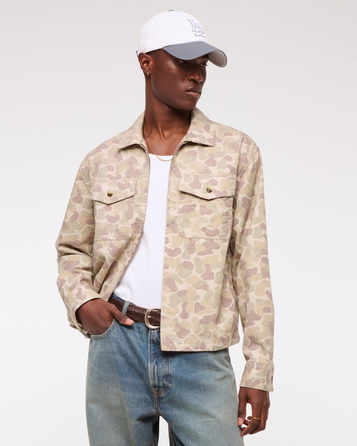 Abercrombie Twill Zip Shirt Jacket