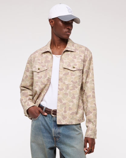 Abercrombie Twill Zip Shirt Jacket