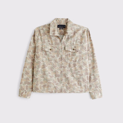 Abercrombie Twill Zip Shirt Jacket