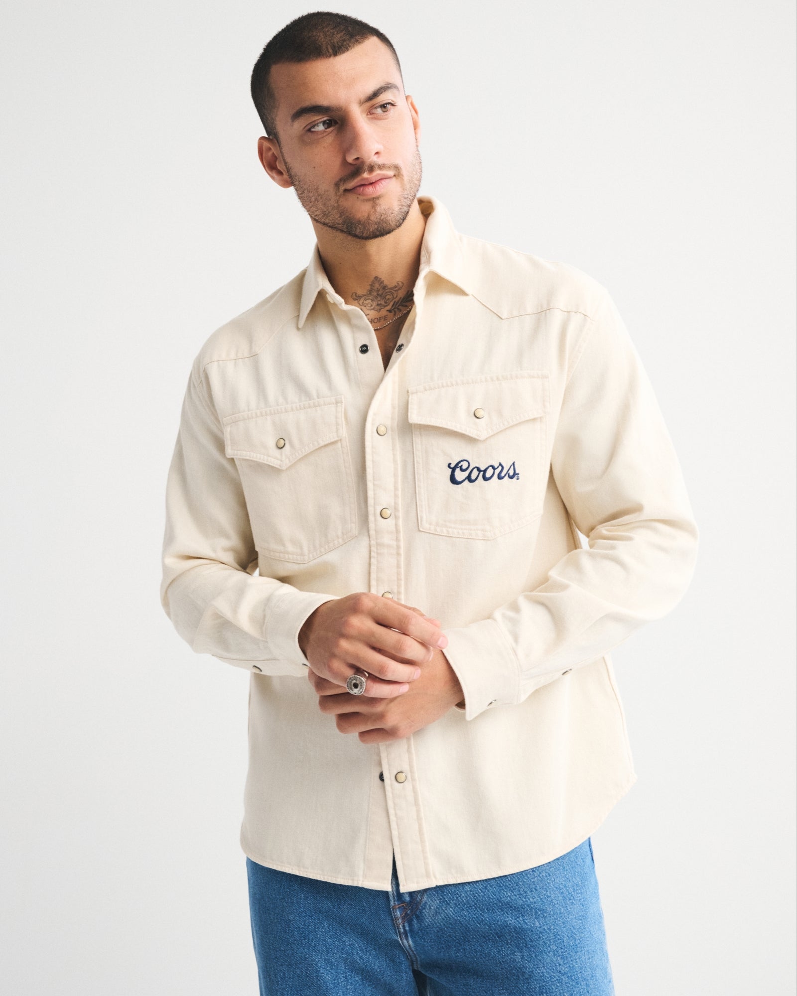 Abercrombie Twill Button-Up Shirt
