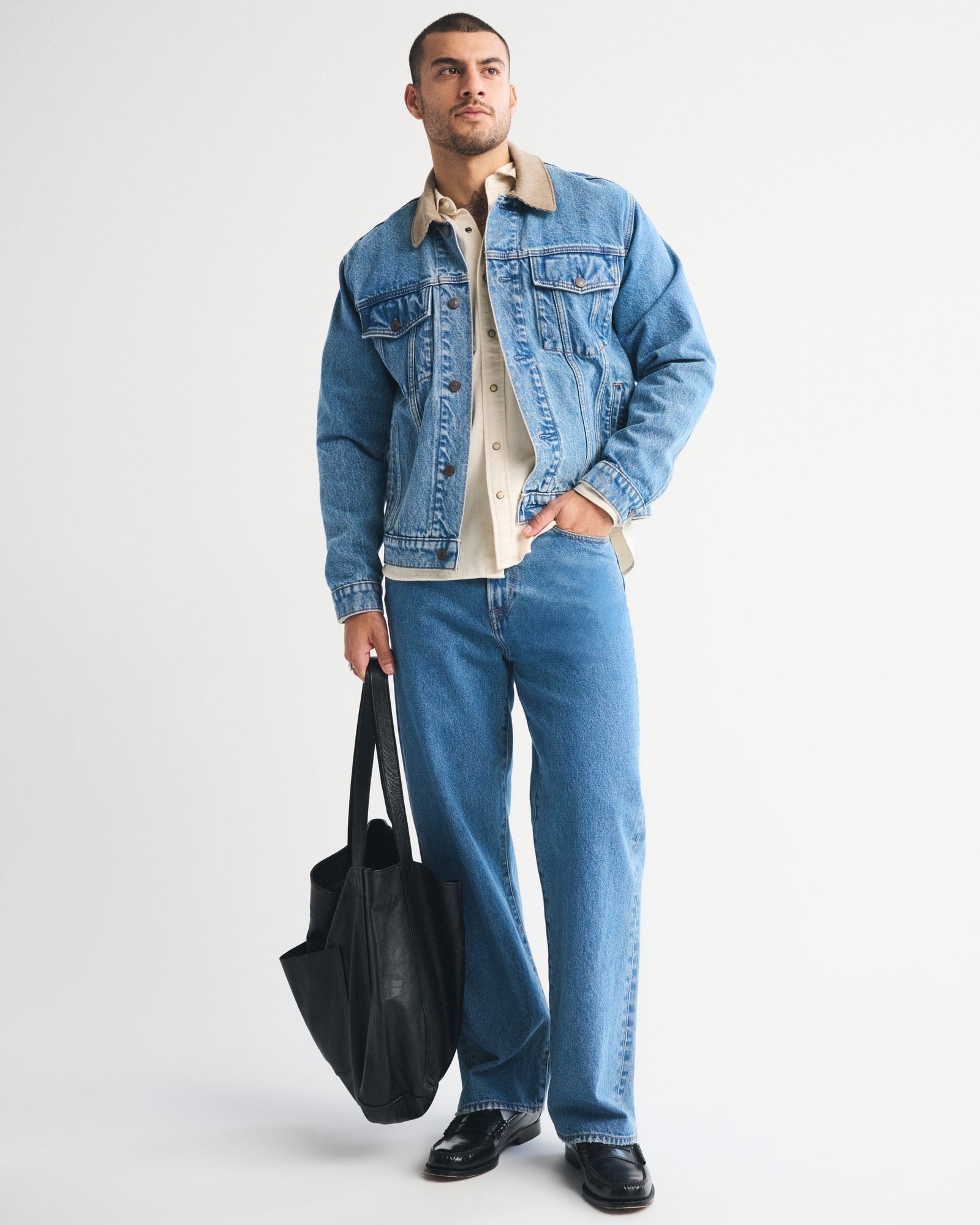 Abercrombie Twill Button-Up Shirt