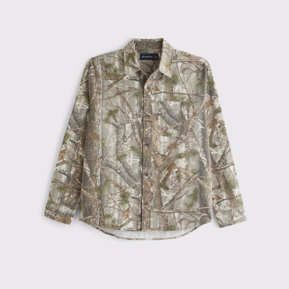 Abercrombie Twill Button-Up Shirt