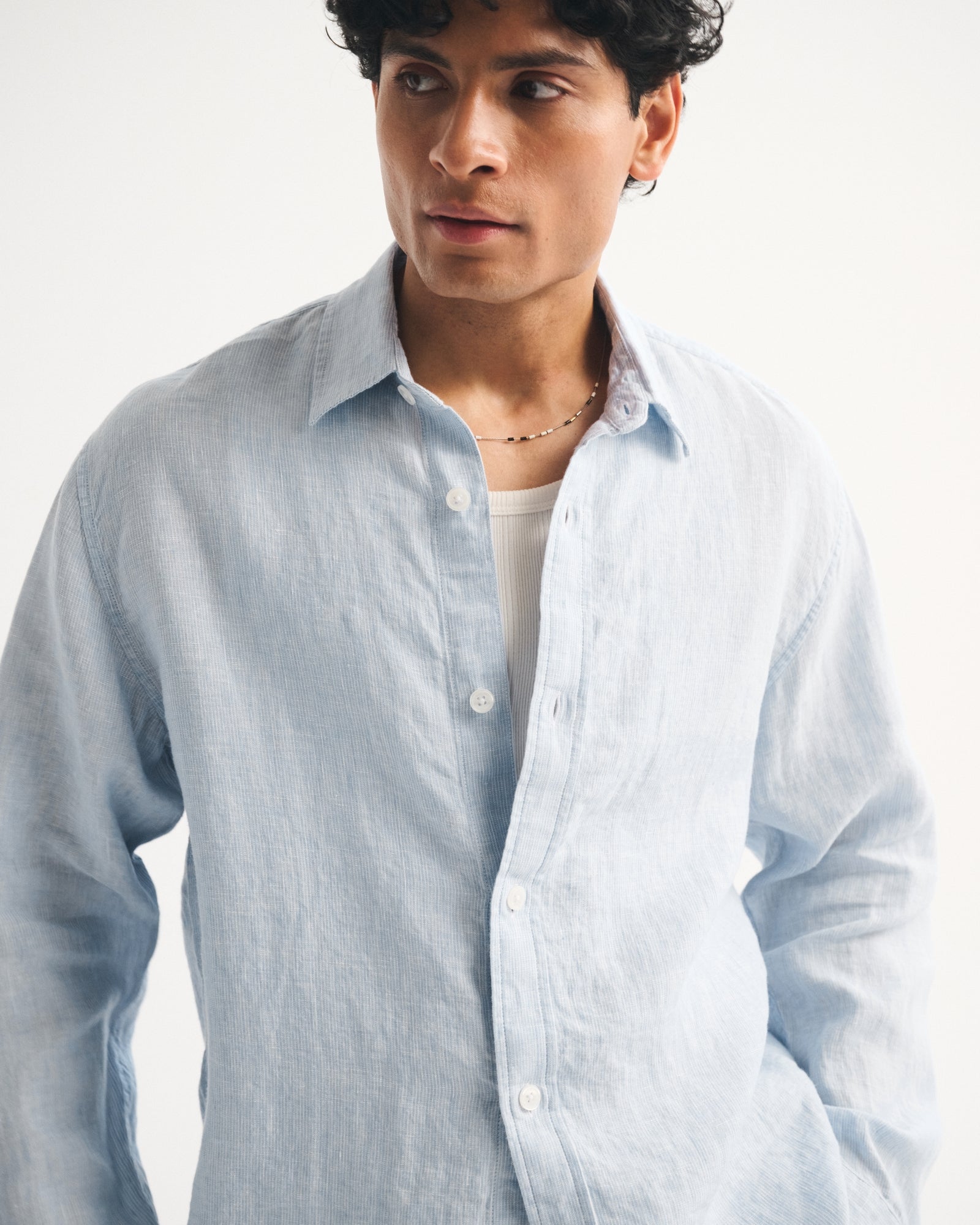 Abercrombie 100% Linen Button-Up Shirt