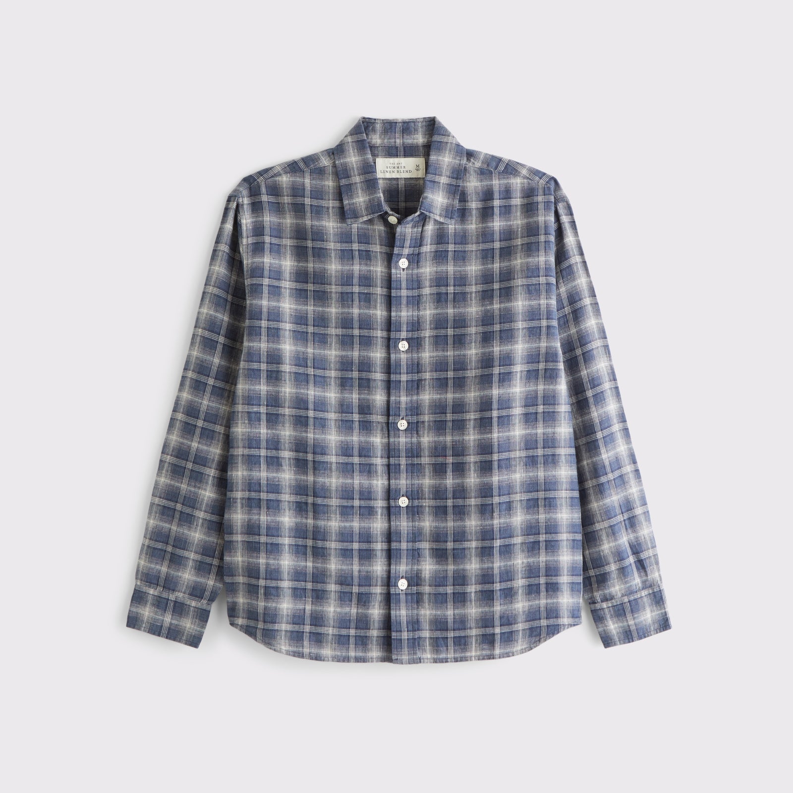 Abercrombie Linen-Blend Plaid Shirt