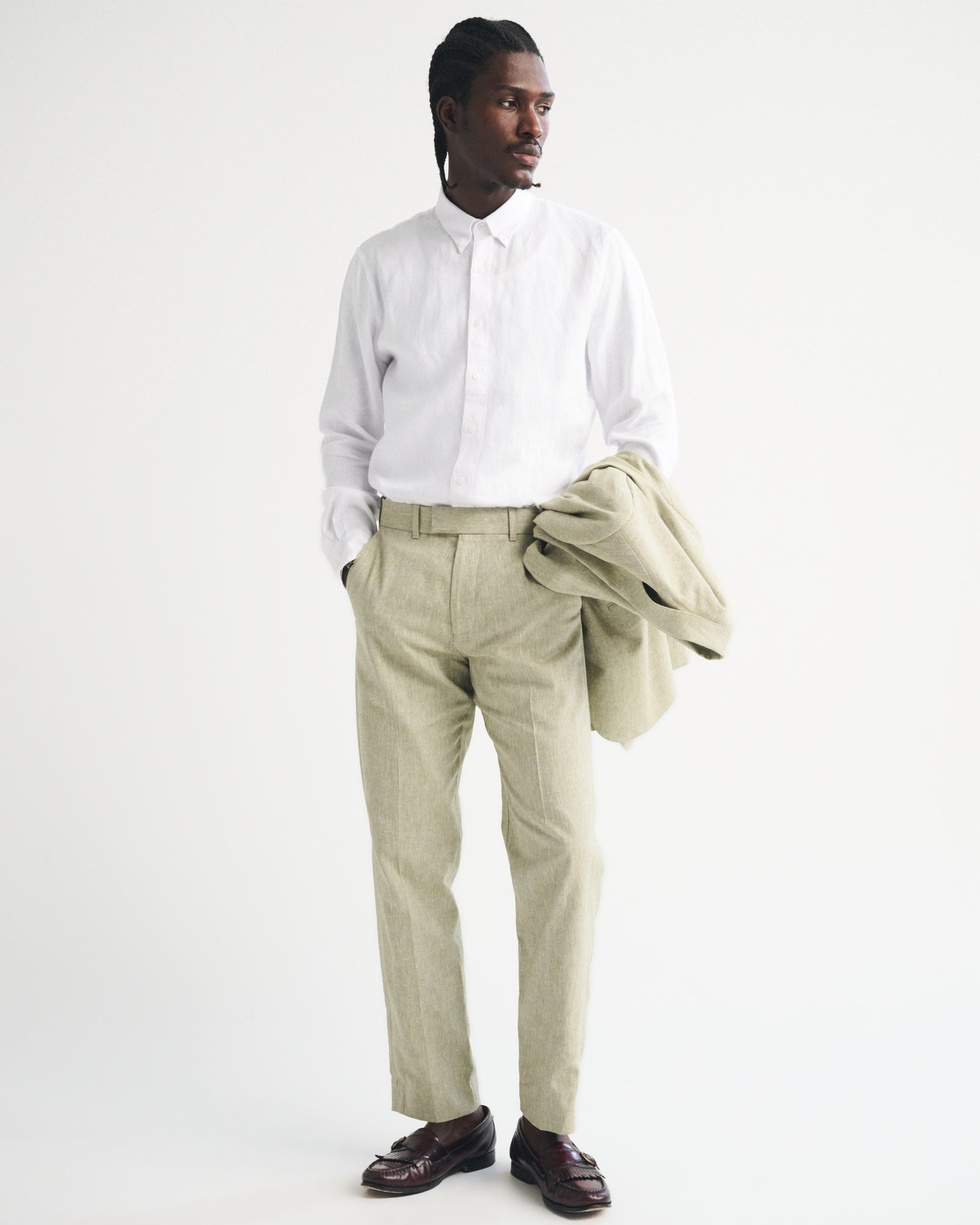 Abercrombie the A&F Collins 100% Linen Suiting Shirt