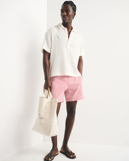 Abercrombie Short-Sleeve Gauzy Popover