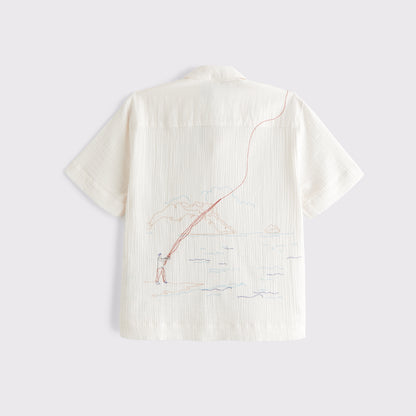 Abercrombie Short-Sleeve Gauzy Popover