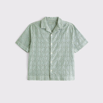 Abercrombie Embroidered Eyelet Shirt
