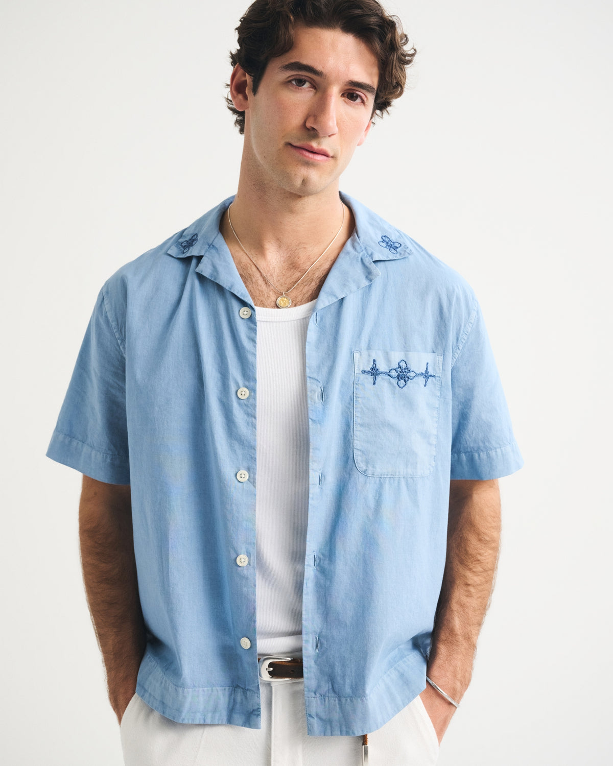 Abercrombie Embroidered Eyelet Shirt