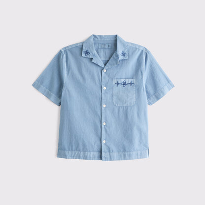 Abercrombie Embroidered Eyelet Shirt