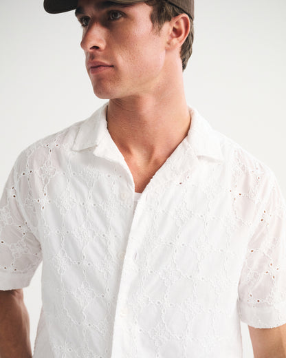 Abercrombie Embroidered Eyelet Shirt