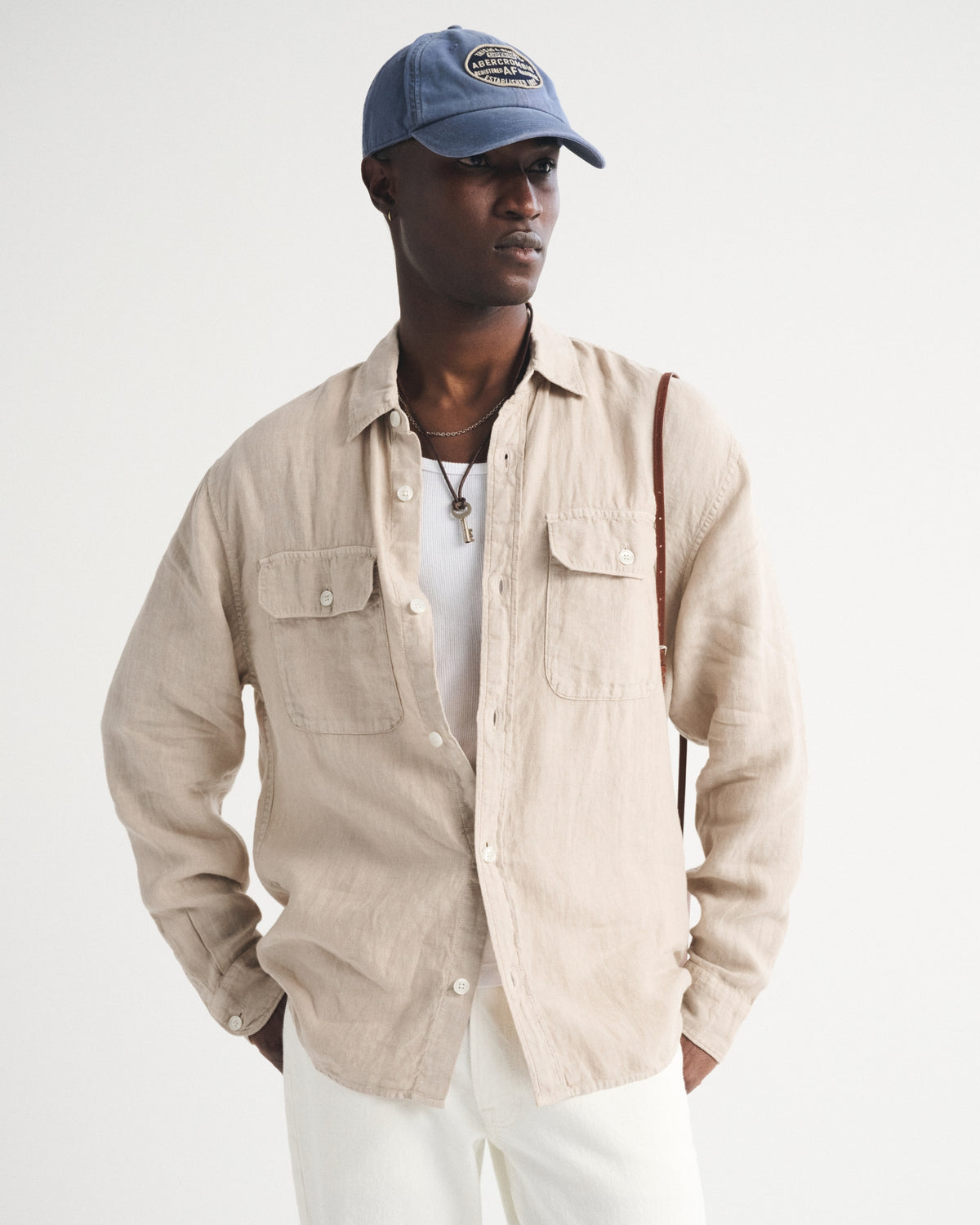 Abercrombie 100% Linen 2-Pocket Shirt