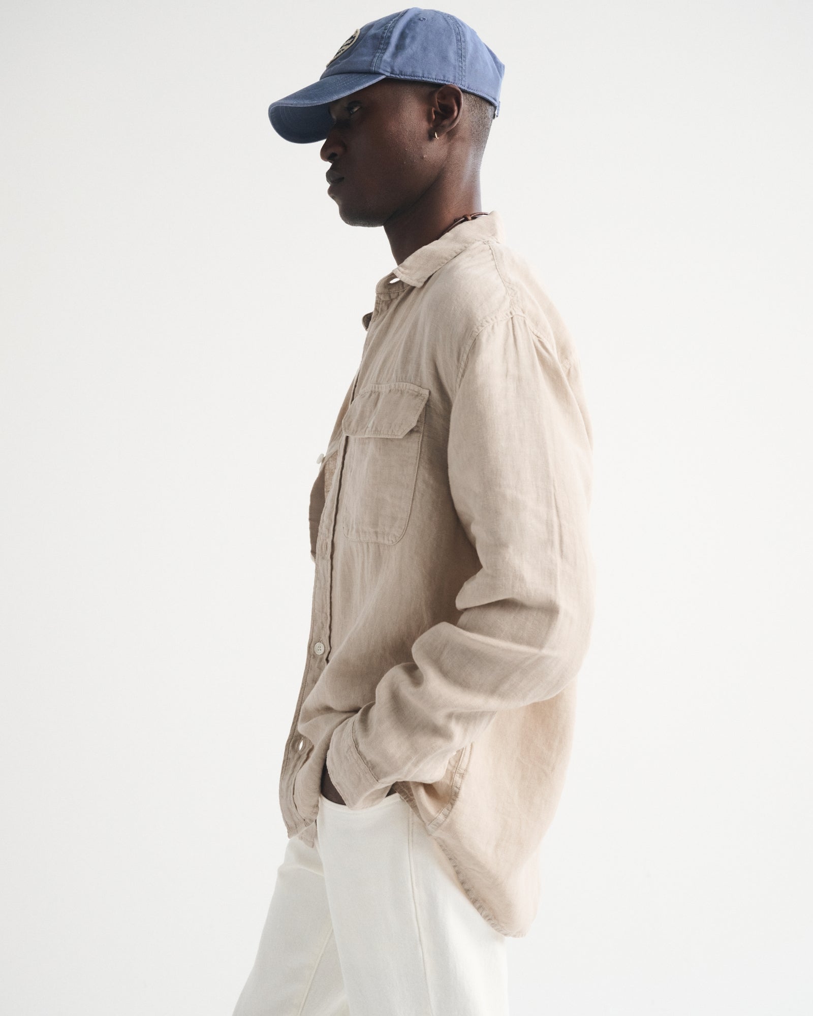 Abercrombie 100% Linen 2-Pocket Shirt