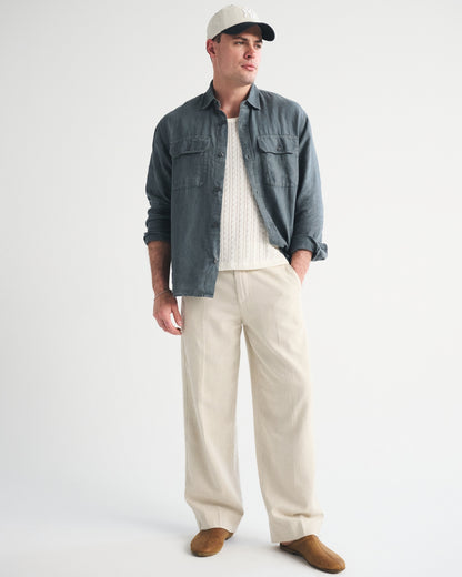 Abercrombie 100% Linen 2-Pocket Shirt