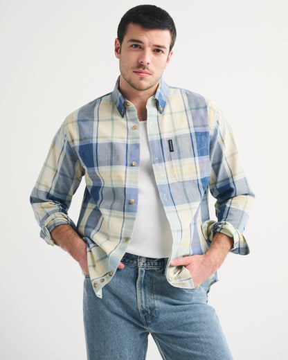 Abercrombie Striped Logo Button-Up Shirt