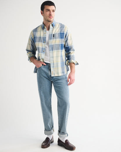 Abercrombie Striped Logo Button-Up Shirt