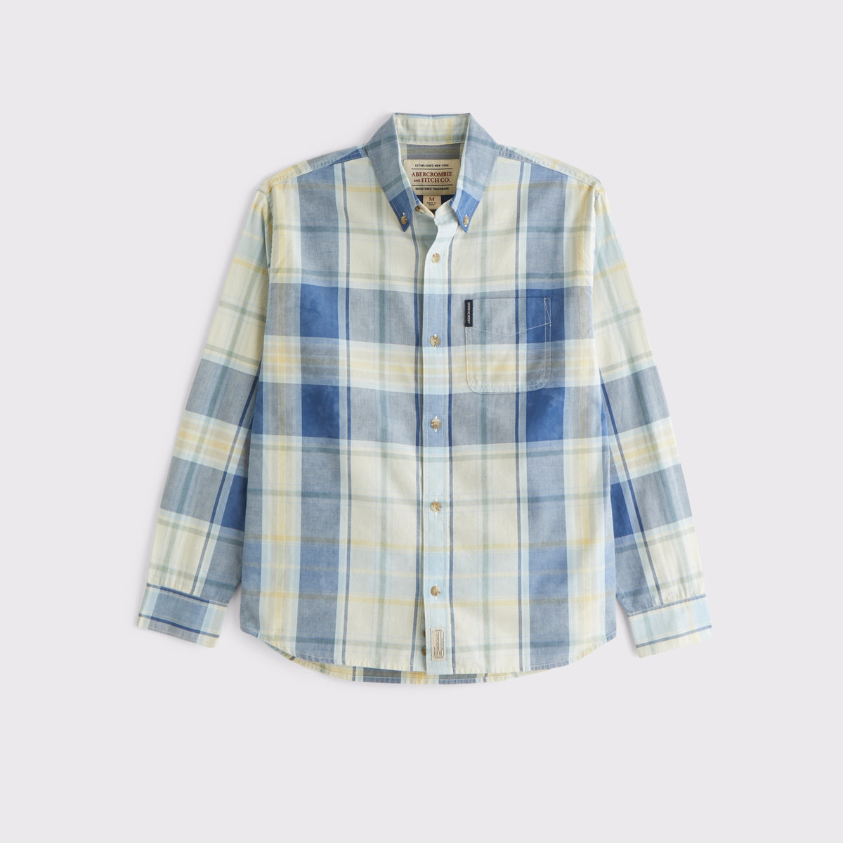 Abercrombie Striped Logo Button-Up Shirt