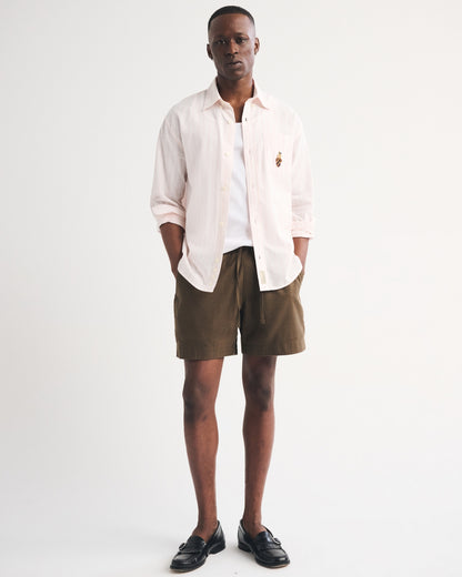 Abercrombie Striped Logo Button-Up Shirt