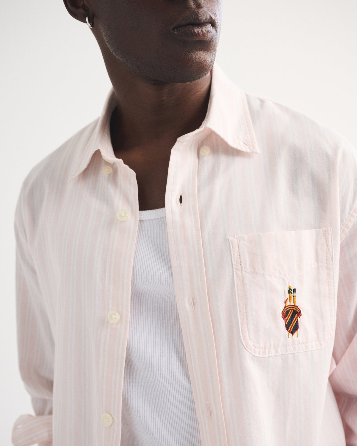 Abercrombie Striped Logo Button-Up Shirt