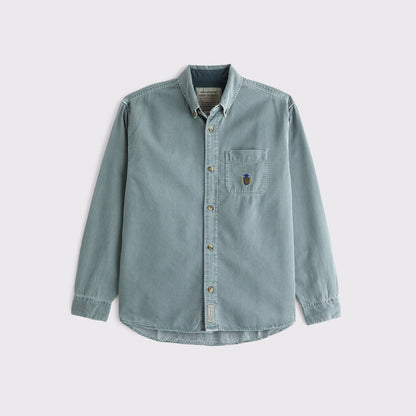 Abercrombie Twill Button-Up Shirt