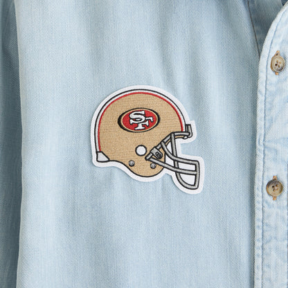 Abercrombie New England Patriots Denim Button-Up Shirt